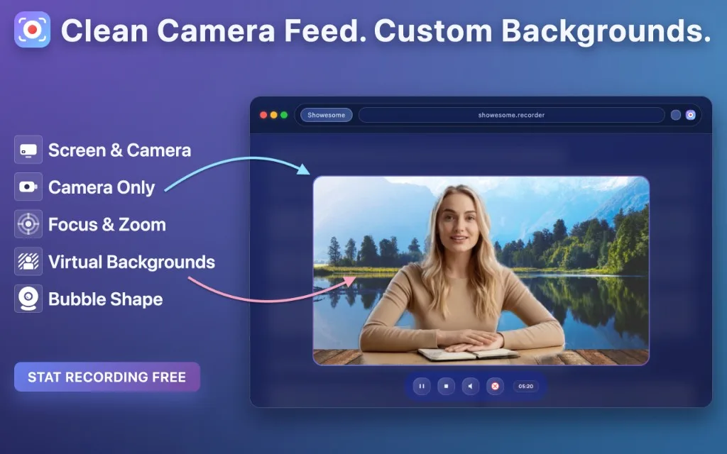 Virtual backgrounds: blur, gallery backgrounds, and live preview