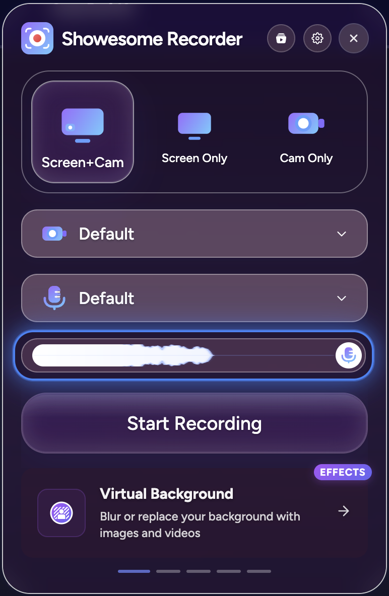 Mute / unmute toggle in the popup